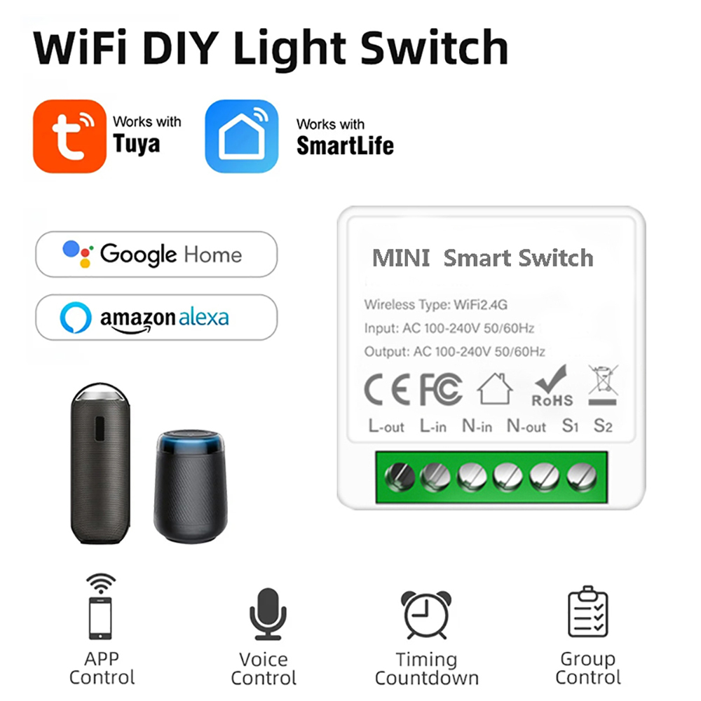Smart Home Automation Diy - Tuya – Mini commutateur WiFi 16A,