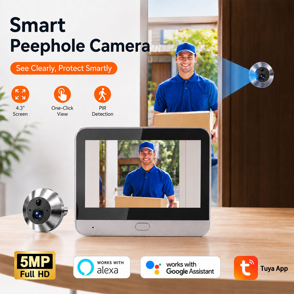 Smart Doorbell Wired - Tuya Smart 5MP 140 ° Sonnette