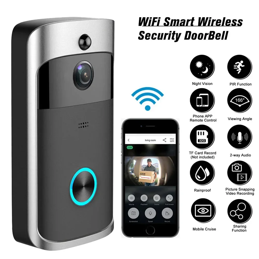 Smart Doorbell Wired - Sonnette de porte sans fil WIFI