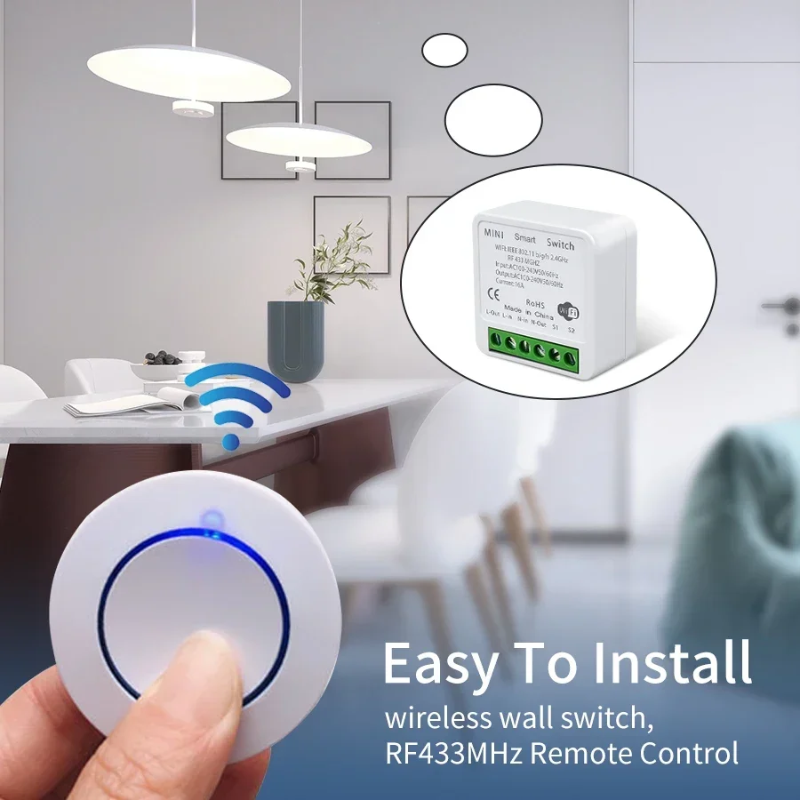 Sonoff Basic Switch - Tuya WiFi commutateur intelligent 16A RF433Mhz