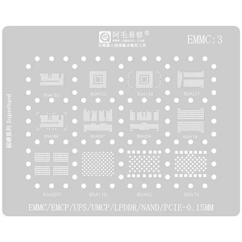AMAOE EMMC3 BGA pochoir de reb - Tasmota Flash Tool avis et prix