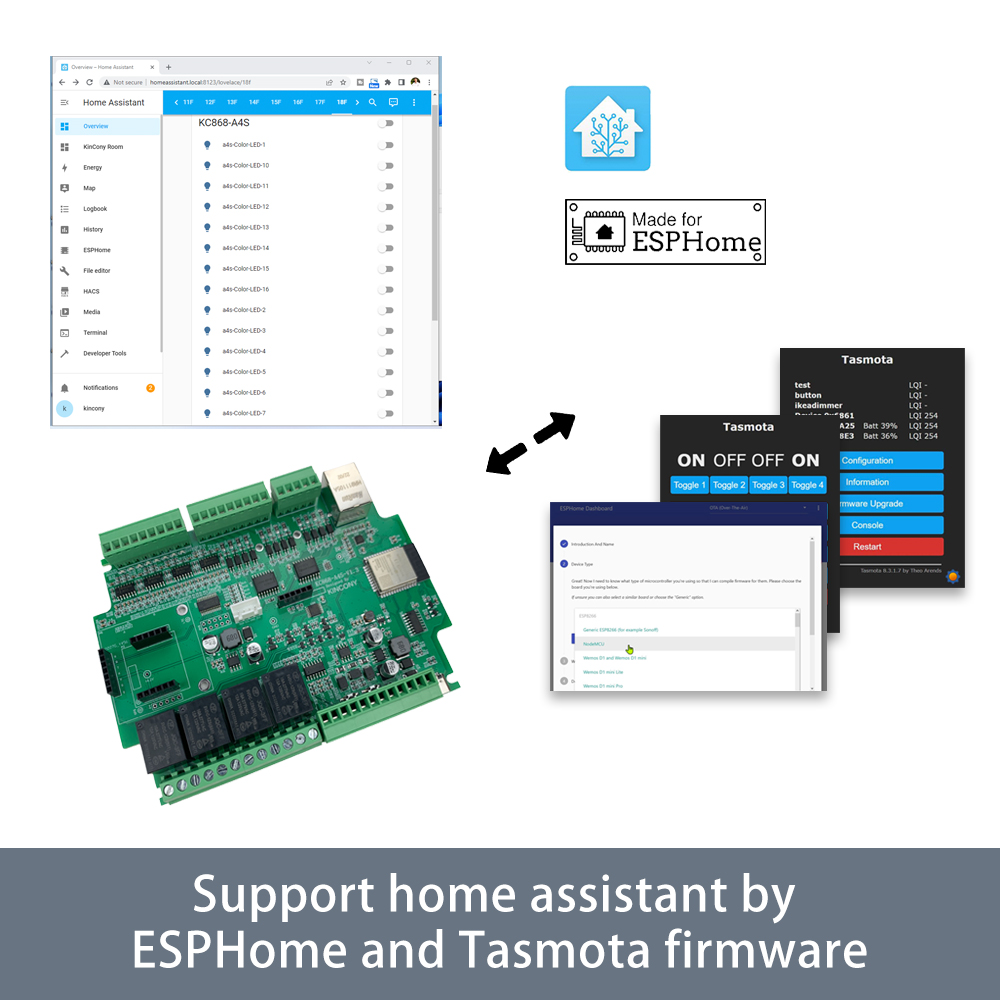 Carte relais KC868-A4S ESP32 E - Home Automation With Arduino avis et prix