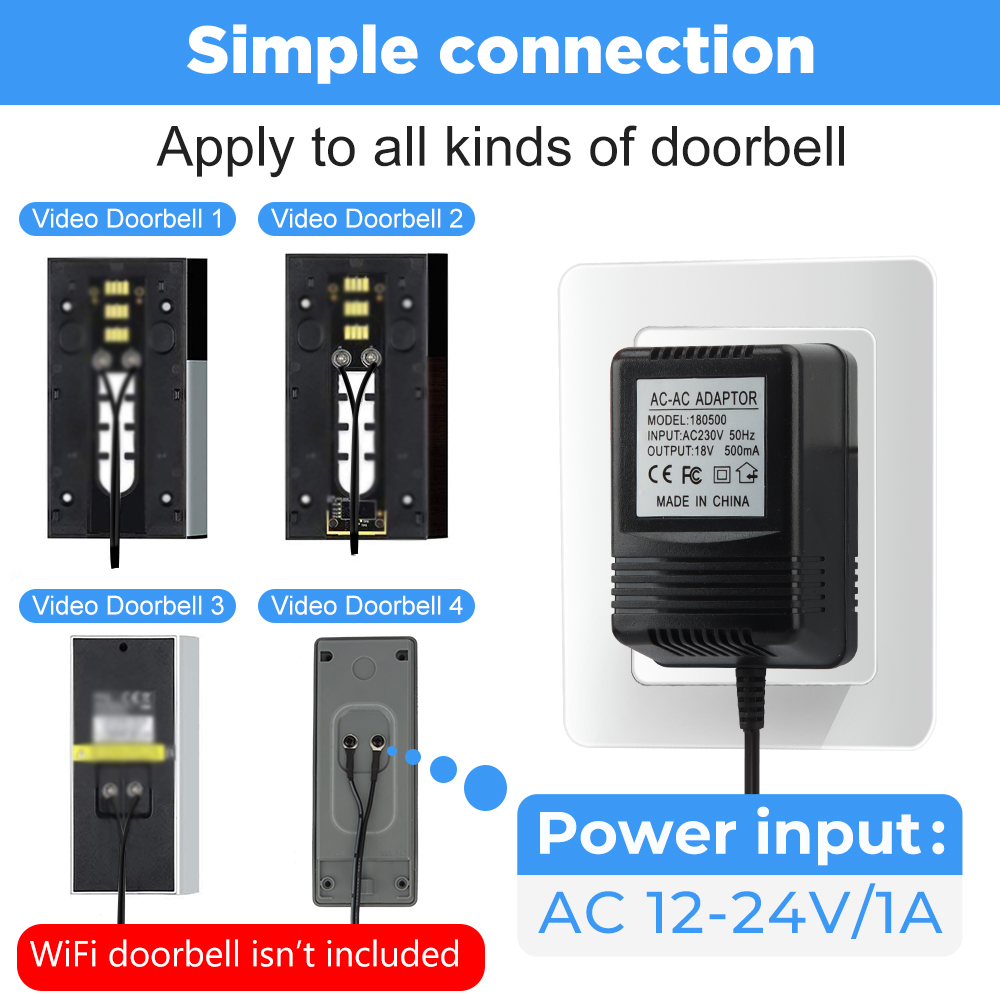 Chargeur de transformateur ca  - Smart Doorbell Wired avis et prix